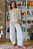 Lagen Relaxed Barrel Pant White